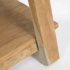 Wohnen Schuhschränke*Teakholz Bank mit Ablageboden - Romitella