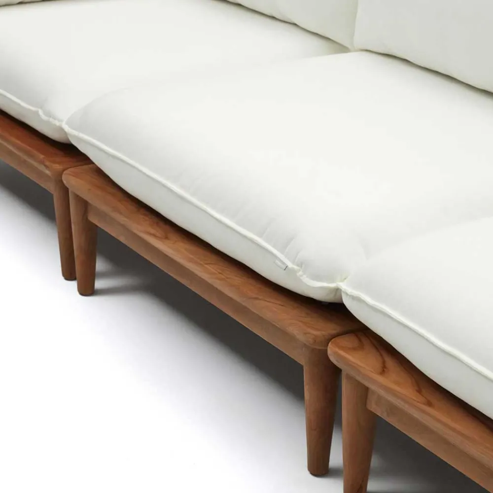 Wohnen Teakholz Lounge modular & 2 Couchtische - Palm (sechsteilig)