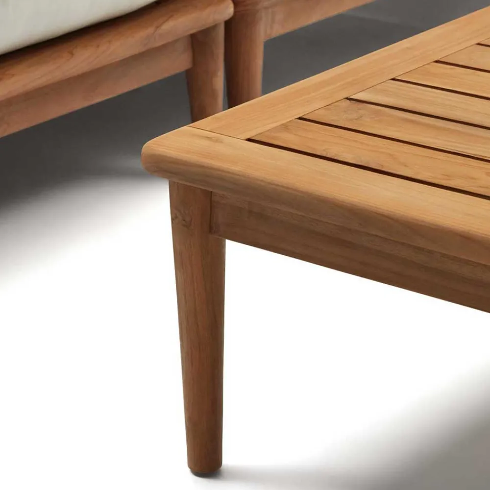 Wohnen Teakholz Lounge modular & 2 Couchtische - Palm (sechsteilig)