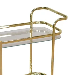 Wohnen Teewagen Parilegro in Messing Glas