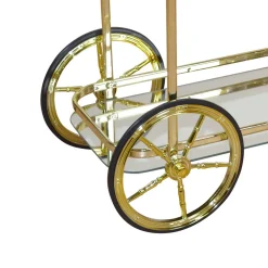 Wohnen Teewagen Parilegro in Messing Glas