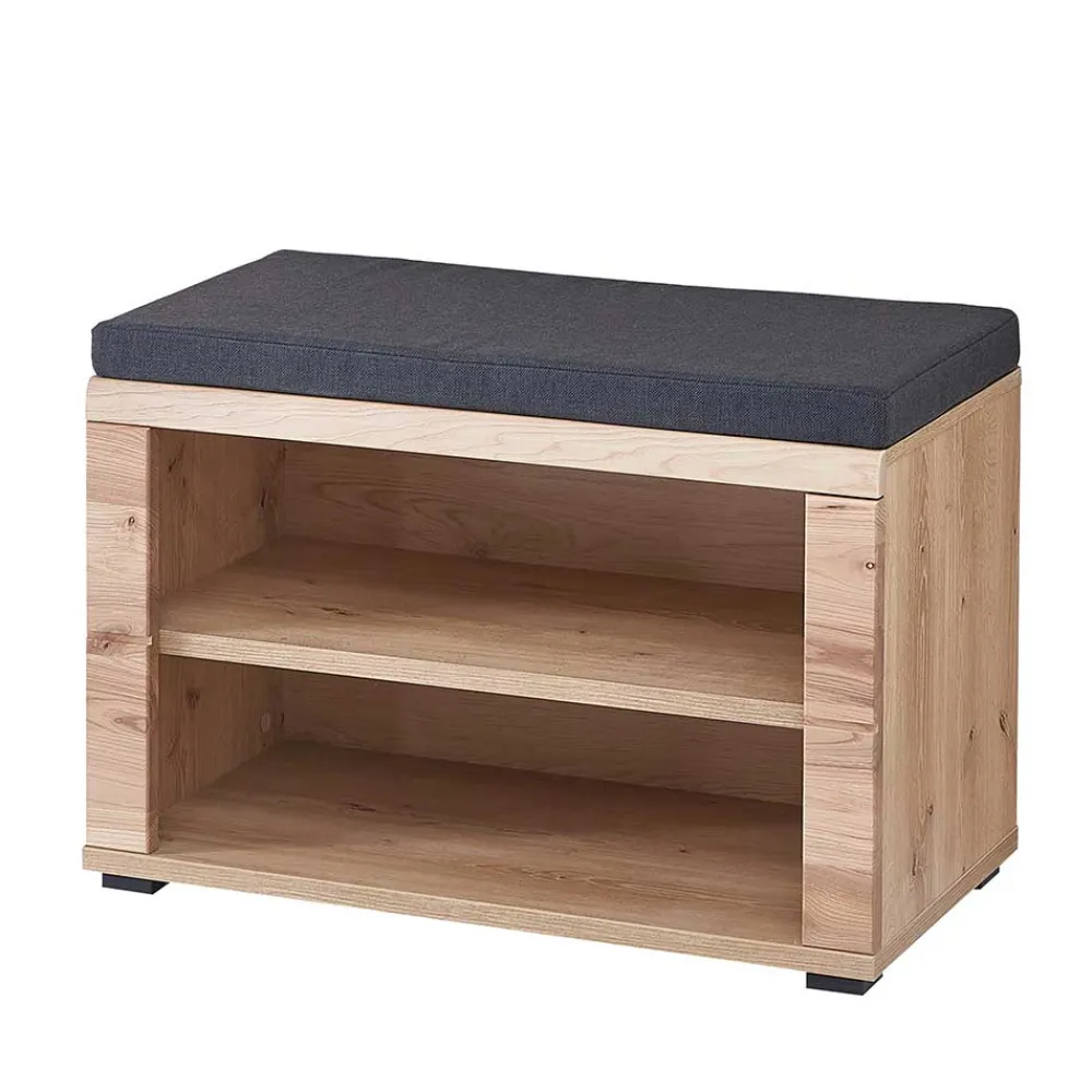 Wohnen Teilmassive Schuhbank mit zwei Fächern - Latenda