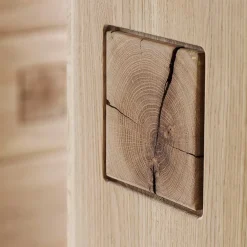 Wohnen Teilmassive Standvitrine in Eiche Bianco Pontros optional mit LED