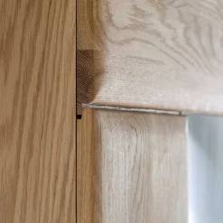 Wohnen Teilmassive Standvitrine in Eiche Bianco Pontros optional mit LED