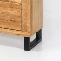 Wohnen Vitrinen|Wohnzimmer-Vitrinen*Teilmassives Highboard einseitig Glas - Arello