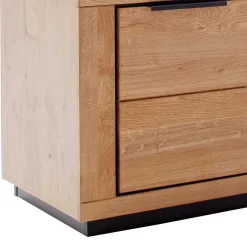 Wohnen Teilmassives TV Board in Wildeiche und Schwarz - Vlacoma