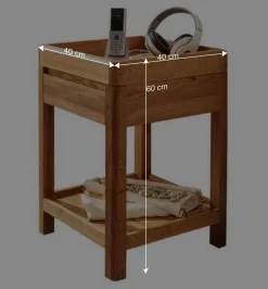 Wohnen Telefonkonsole aus Wildeiche Massivholz - Uvinessa