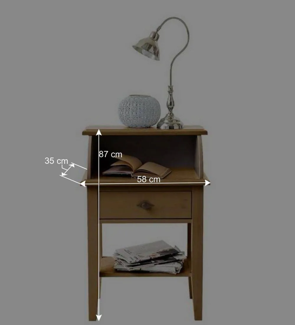 Wohnen Telefontische*Telefontisch Piatra aus Kiefer teilmassiv