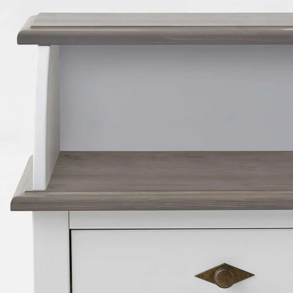 Wohnen Telefontischchen Mirandesca in Weiß