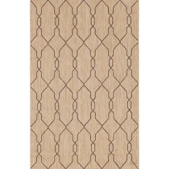 Wohnen Teppich für Terrasse und Garten in Hellbraun & Grau - Flurina