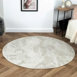 Wohnen Teppiche*Teppich in Rund - Creme und Beige - Anita