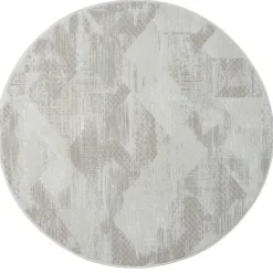 Wohnen Teppiche*Teppich in Rund - Creme und Beige - Anita