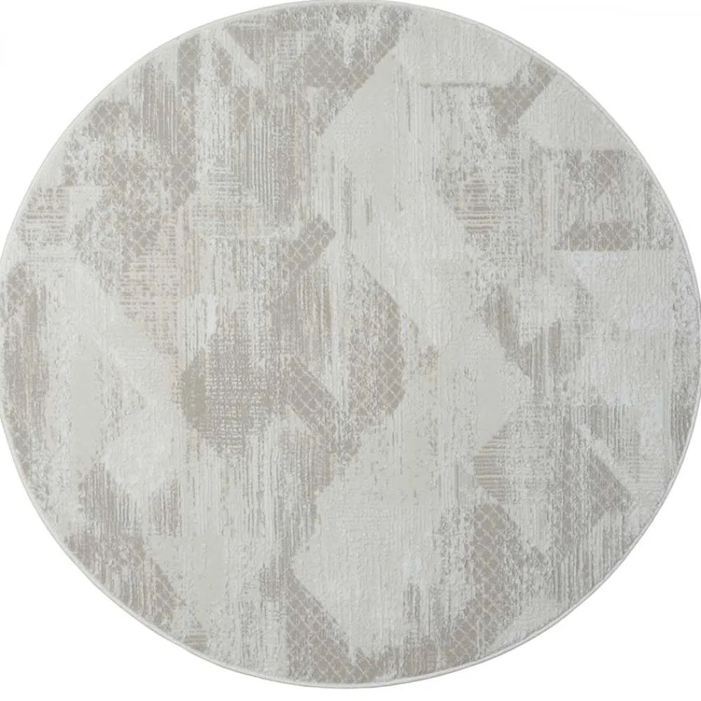 Wohnen Teppiche*Teppich in Rund - Creme und Beige - Anita