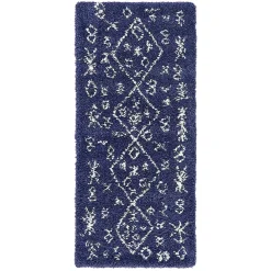 Wohnen Teppiche*Teppich Läufer im Ethno Design in Blau - Avior