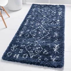 Wohnen Teppiche*Teppich Läufer im Ethno Design in Blau - Avior