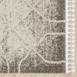 Wohnen Skandinavische Möbel*Teppich mit Rautenmuster in Weiß & Hellgrau - Freshna