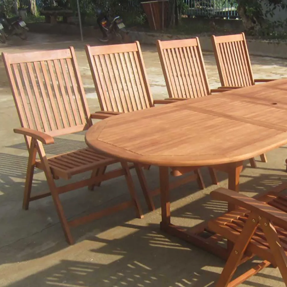 Wohnen Balkonmöbel|Terrassenmöbel*Terrassen Essgruppe Osilla mit Ausziehtisch (neunteilig)