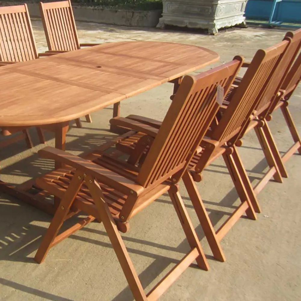 Wohnen Balkonmöbel|Terrassenmöbel*Terrassen Essgruppe Osilla mit Ausziehtisch (neunteilig)