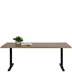 Wohnen T-Gestell Tisch in Nussbaum & Schwarz - Bastion