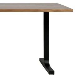 Wohnen T-Gestell Tisch in Nussbaum & Schwarz - Bastion