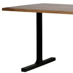 Wohnen T-Gestell Tisch in Nussbaum & Schwarz - Bastion