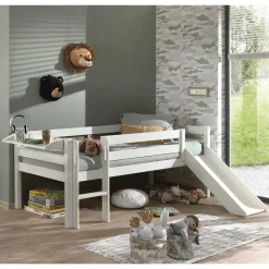 Wohnen Kindermöbel|Kinderbetten*Tiefes Kinder-Hochbett mit Rutsche - Almaron