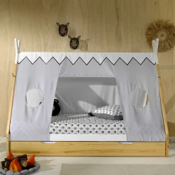 Wohnen Kinderbetten*Tipi Zeltbett für Kinder mit Stoffdach - Lagion