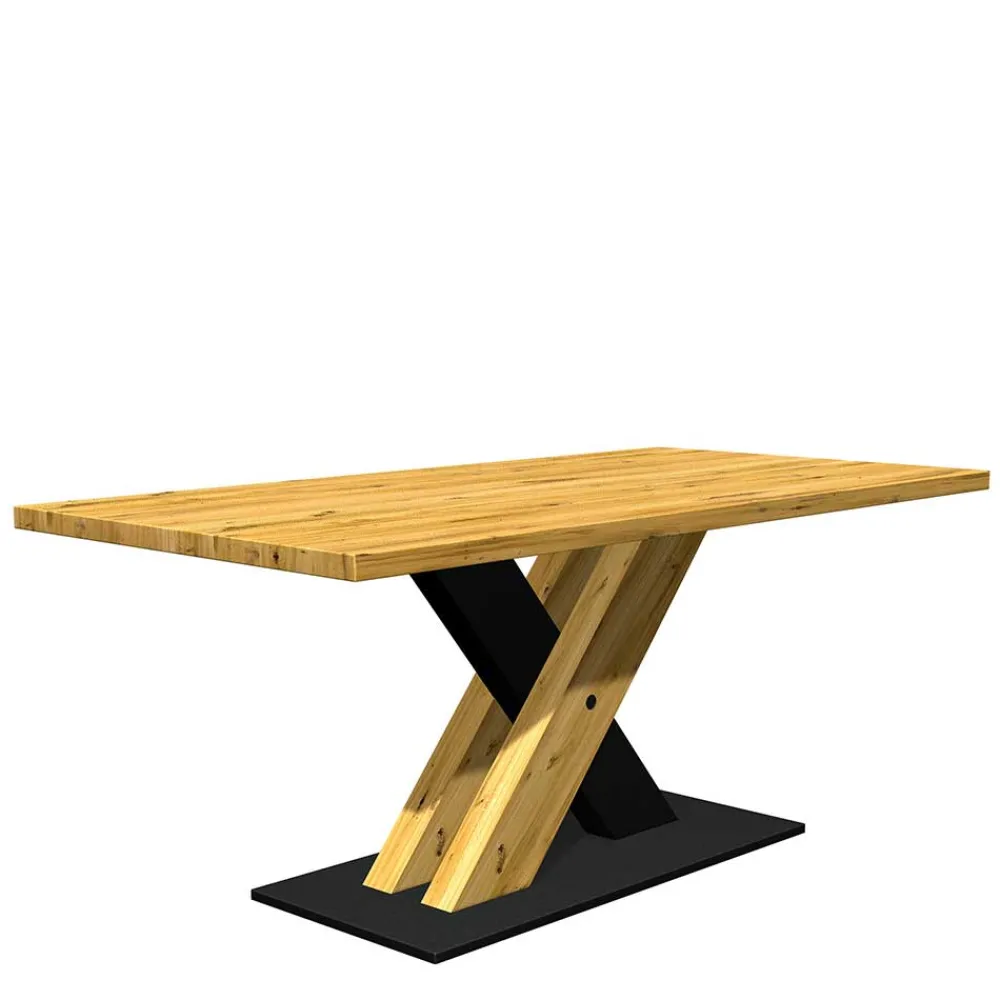 Wohnen Küchentische|Esszimmertische*Tisch auf Säulengestell im X-Design - Chancy