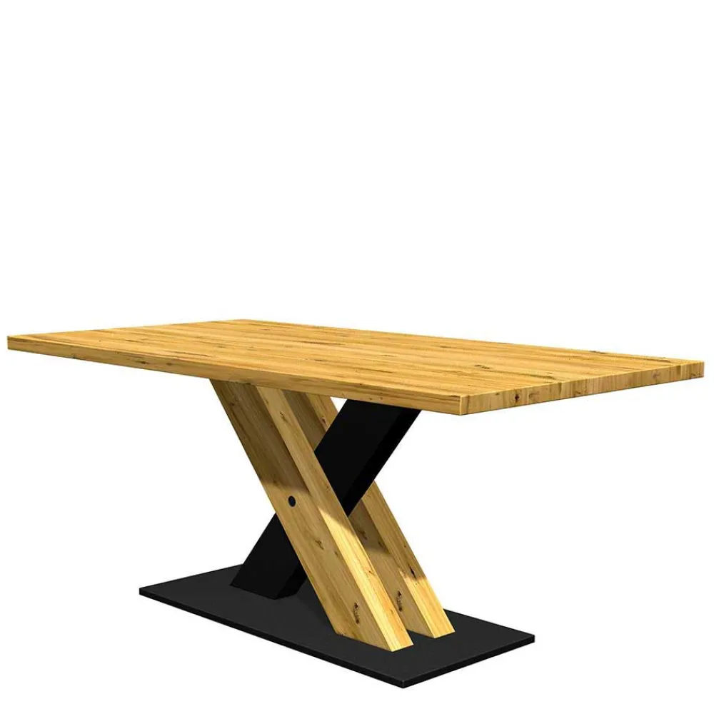 Wohnen Küchentische|Esszimmertische*Tisch auf Säulengestell im X-Design - Chancy