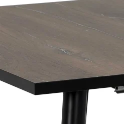 Wohnen Tisch in dunkler Eiche Optik & Schwarz - Viridena