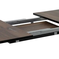 Wohnen Tisch in dunkler Eiche Optik & Schwarz - Viridena