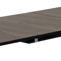 Wohnen Tisch in dunkler Eiche Optik & Schwarz - Viridena