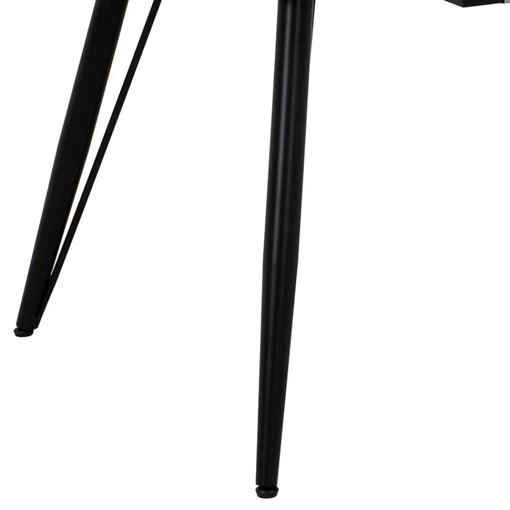 Wohnen Tisch in dunkler Eiche Optik & Schwarz - Viridena