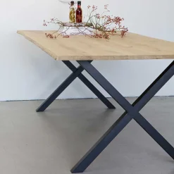 Wohnen Tisch mit Eichenplatte mit Naturkante - Ensenada