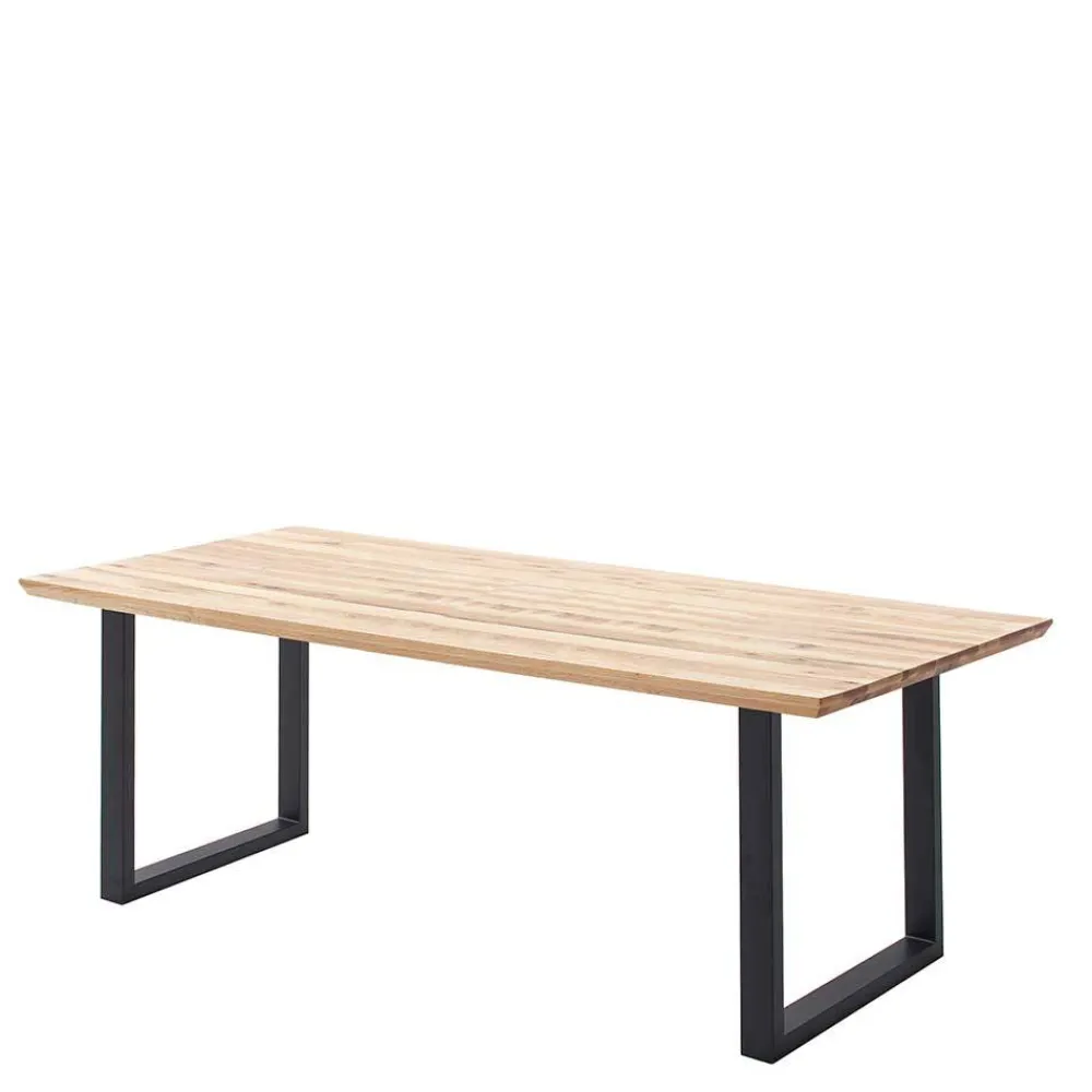 Wohnen Tisch mit U-Gestell und Zerreiche Platte - Laviette