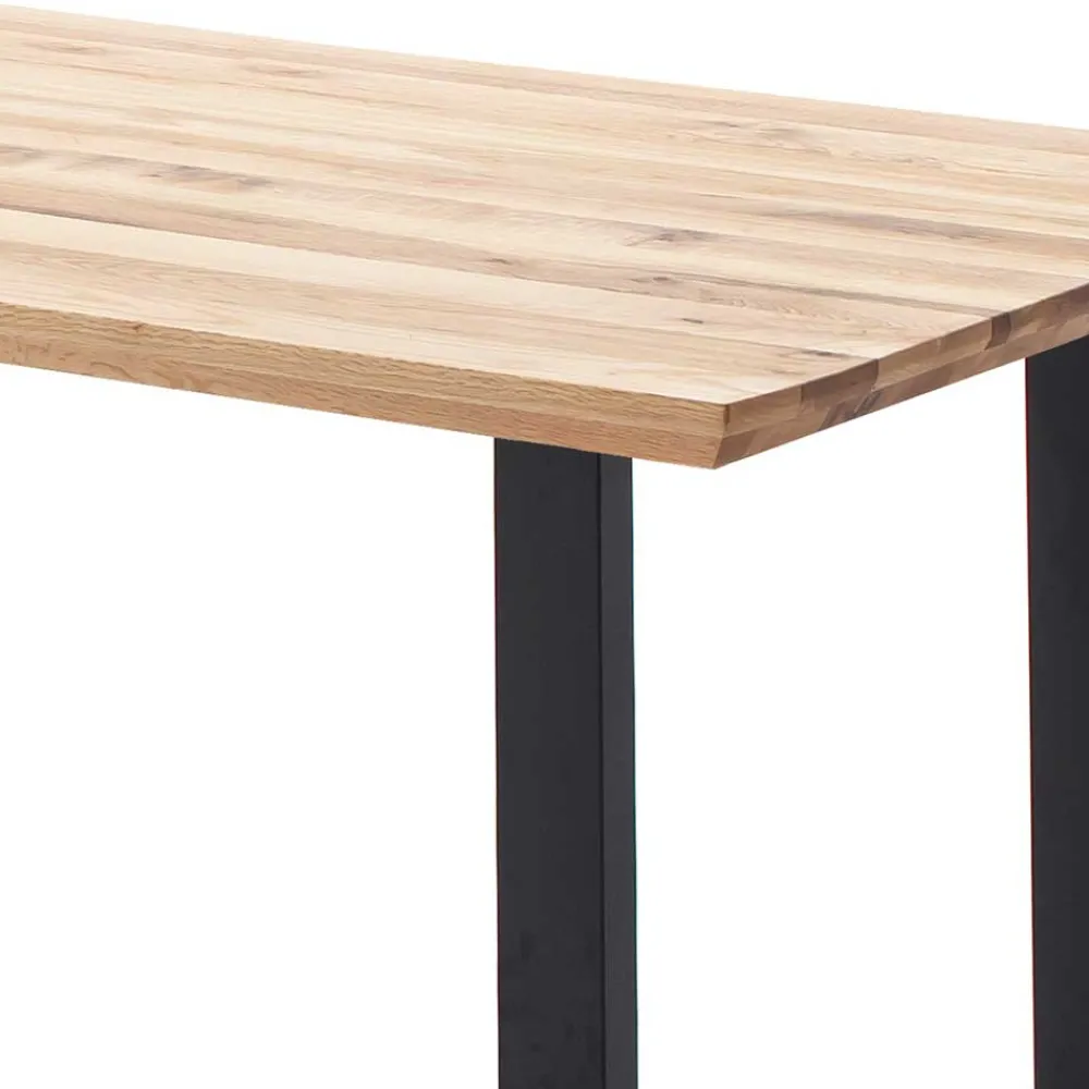 Wohnen Tisch mit U-Gestell und Zerreiche Platte - Laviette