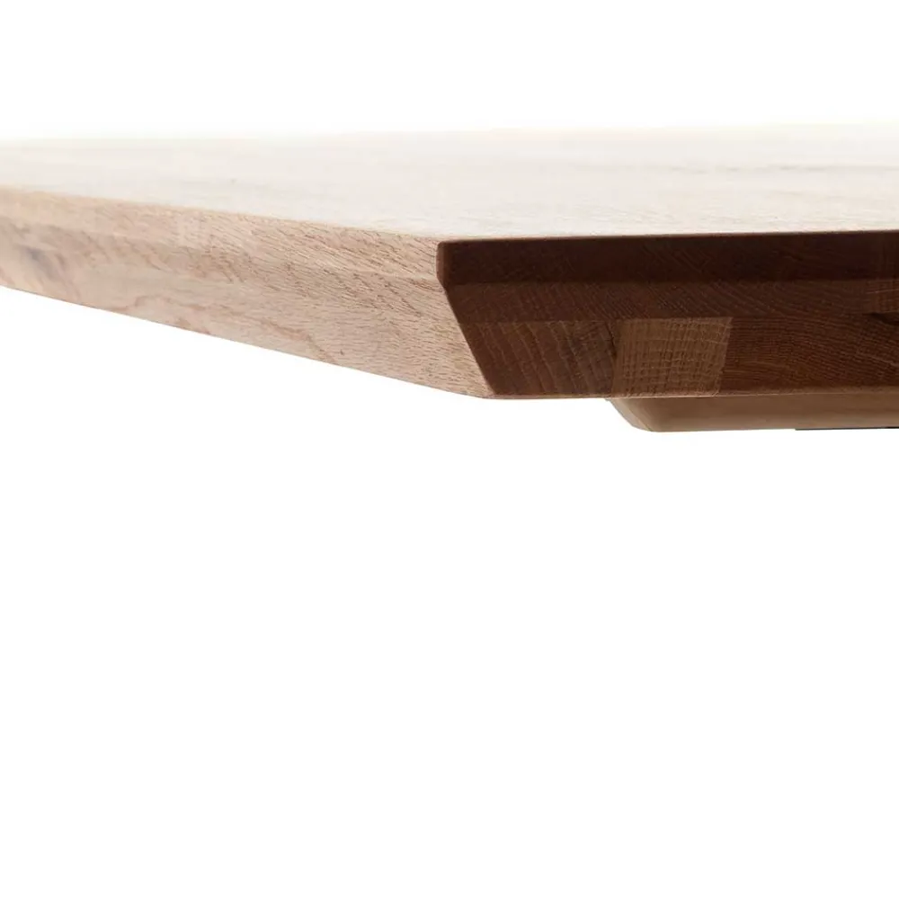 Wohnen Tisch mit U-Gestell und Zerreiche Platte - Laviette