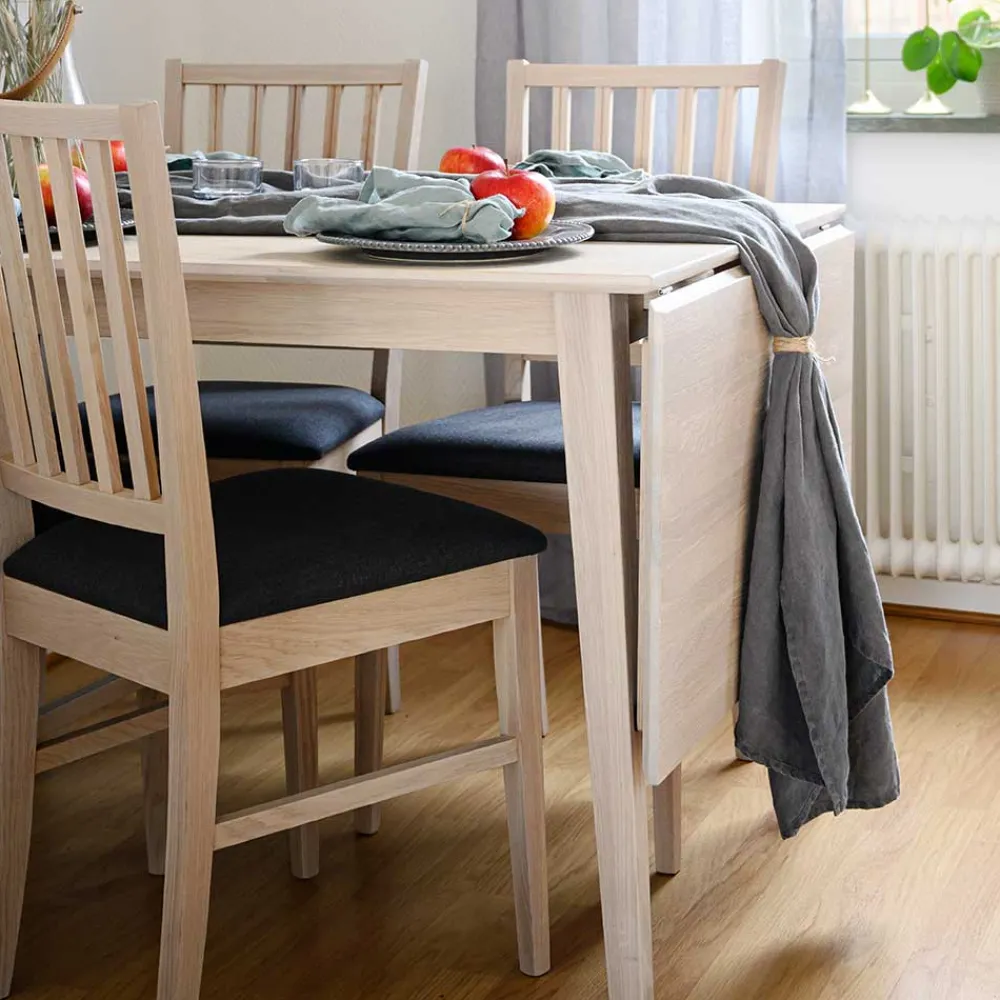 Wohnen Tisch mit Verlängerung & 4 Stühlen - Pessoa (fünfteilig)