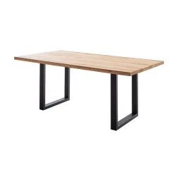 Wohnen Tisch mit Wildeiche Massivholzplatte - Guven