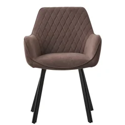 Wohnen Tischgruppe in Braun mit Schwarz - Bruce (fünfteilig)