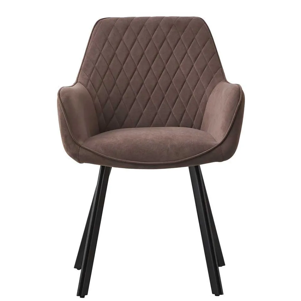 Wohnen Tischgruppe in Braun mit Schwarz - Bruce (fünfteilig)