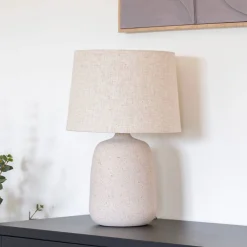Wohnen Tischlampe in Beige - Hanani