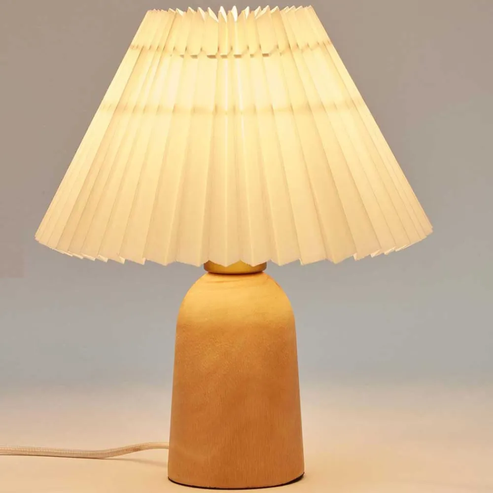 Wohnen Tischlampe mit Holzfuß - Lydosca