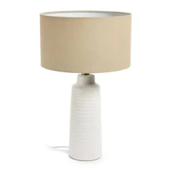 Wohnen Tischlampe mit Keramik in Weiß - Laota