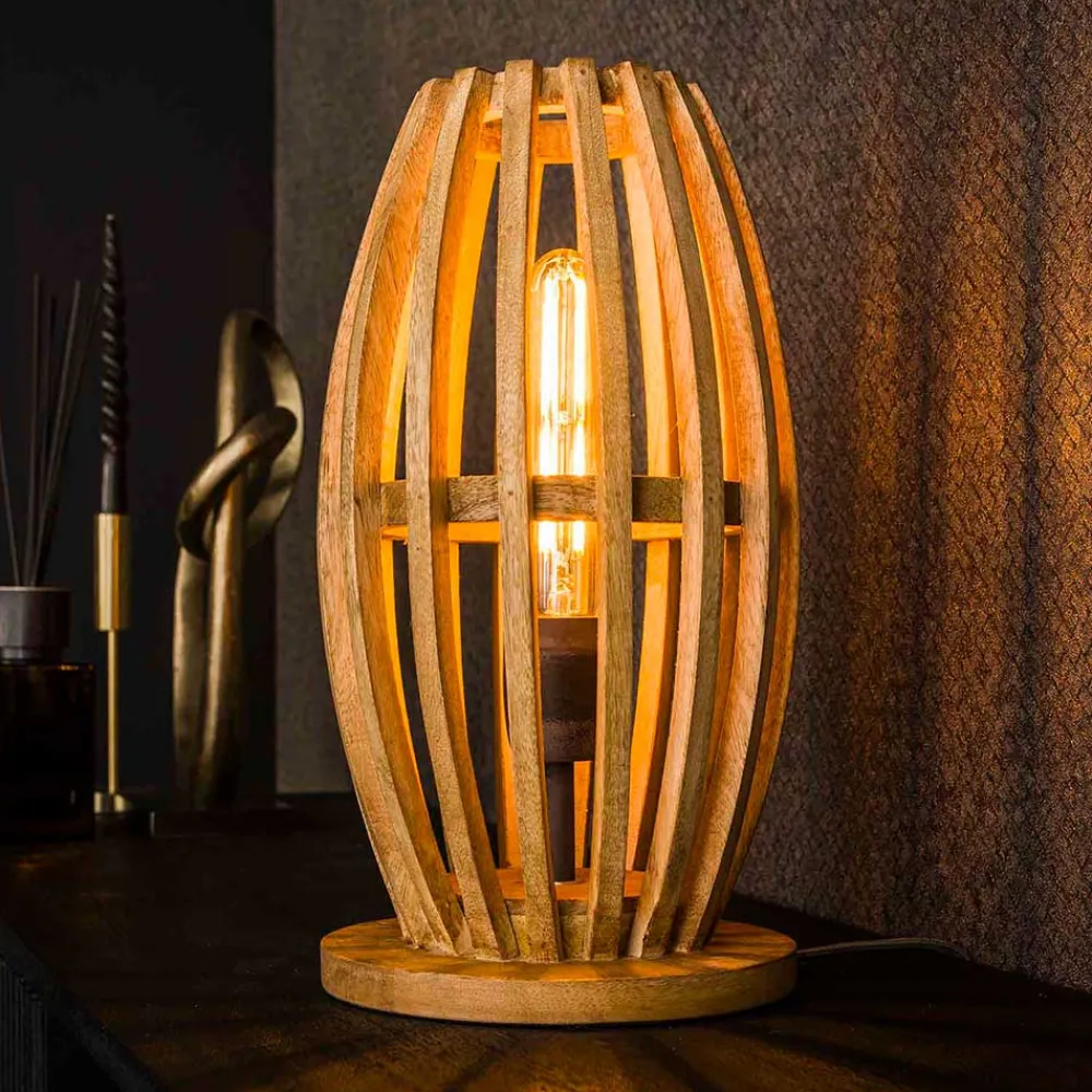 Wohnen Tischleuchte aus Mangobaum Massivholz - Mundary