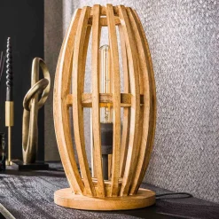 Wohnen Tischleuchte aus Mangobaum Massivholz - Mundary