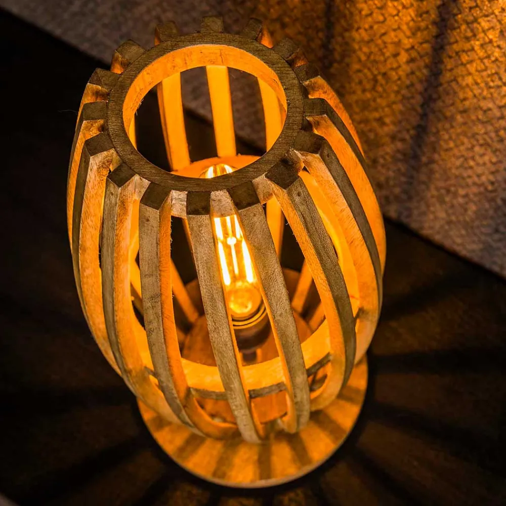 Wohnen Tischleuchte aus Mangobaum Massivholz - Mundary