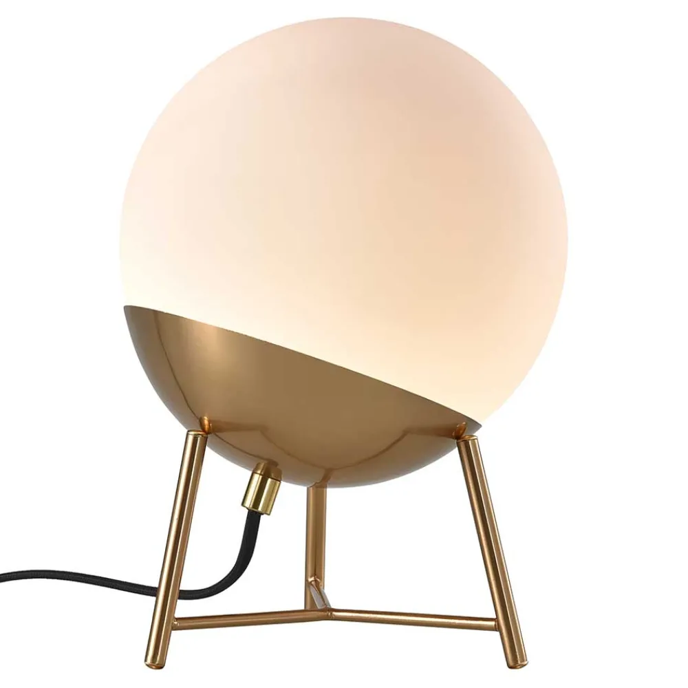 Wohnen Lampen & Leuchten*Tischleuchte mit weißem Glas Kugel - Millana