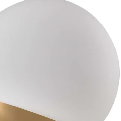 Wohnen Lampen & Leuchten*Tischleuchte mit weißem Glas Kugel - Millana