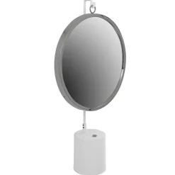 Wohnen Tischspiegel in Silberfarben und Weiß - Cavan